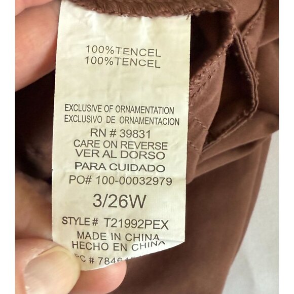 JOLT Juniors Mauve Jogger Pants Size 3/26 Tencel Pockets Earthy Casual - Picture 13 of 14